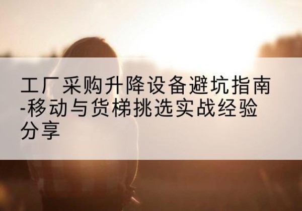 毕节移动式升降机怎么选-工厂采购升降设备避坑指南-移动与货梯挑选实战经验分享