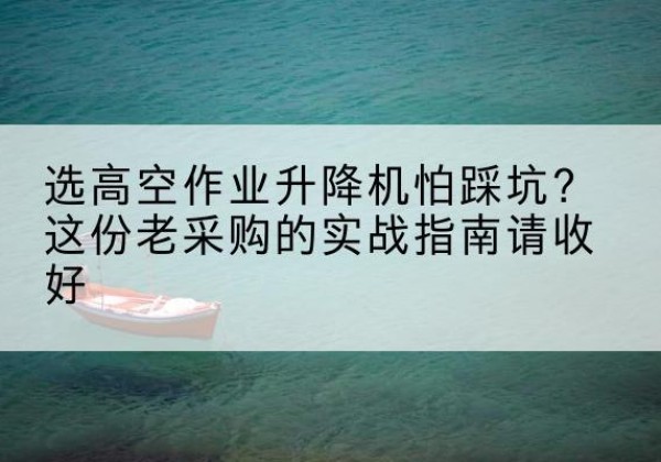 毕节高空作业升降机厂家推荐-选高空作业升降机怕踩坑？这份老采购的实战指南请收好