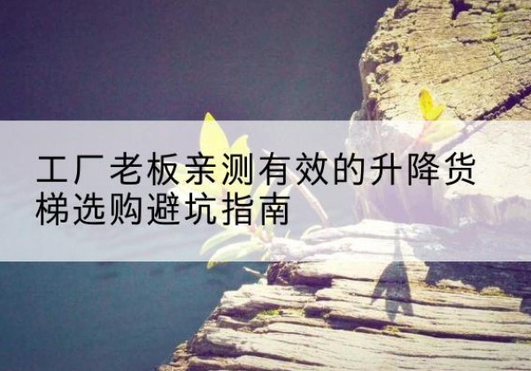 毕节升降货梯怎么选-工厂老板亲测有效的升降货梯选购避坑指南